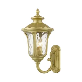 Oxford 3-Light Outdoor Wall Lantern in Soft Gold