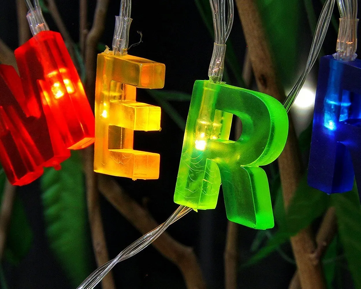 Party Decoration LED String Light with Happy Birthday Letters