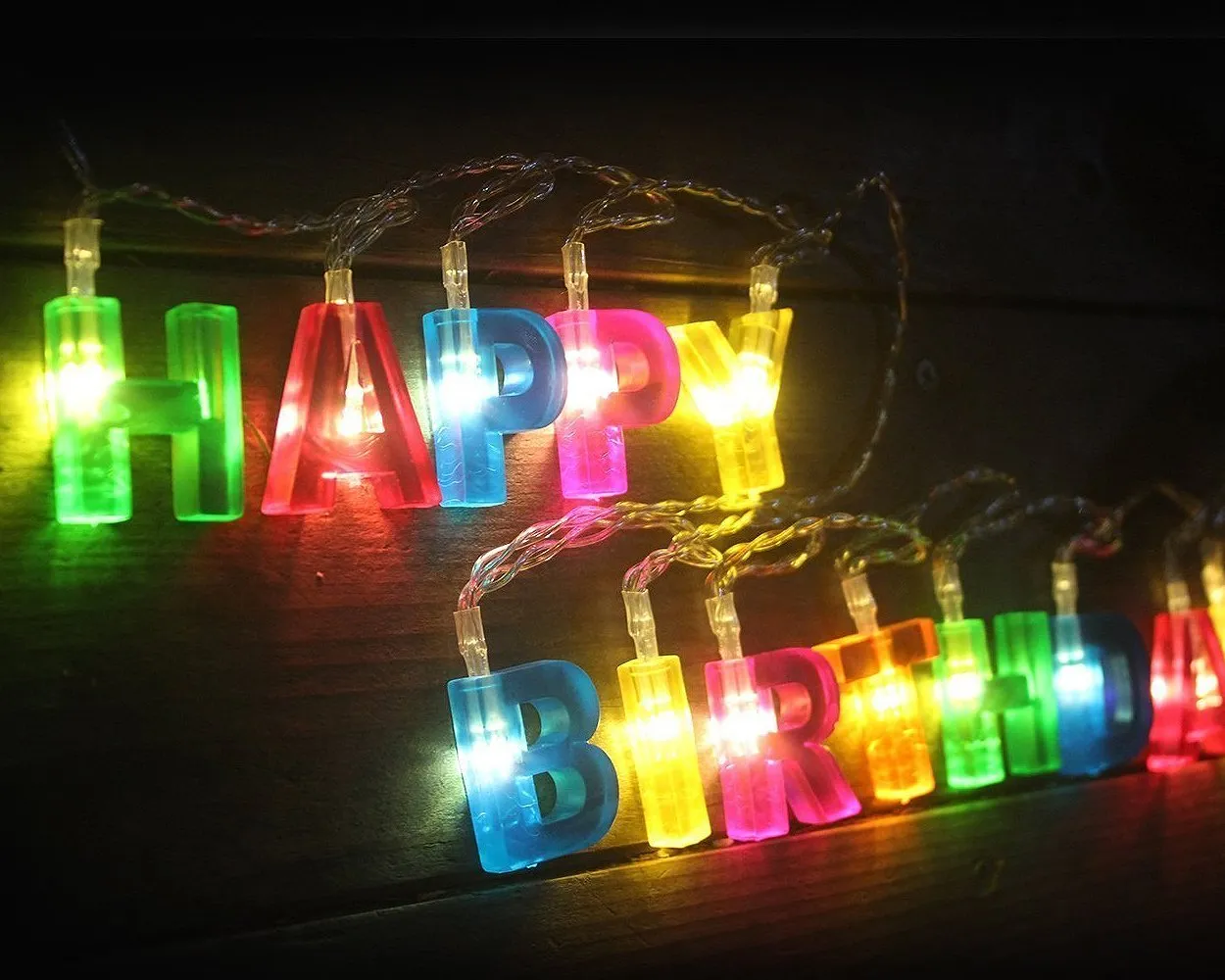 Party Decoration LED String Light with Happy Birthday Letters