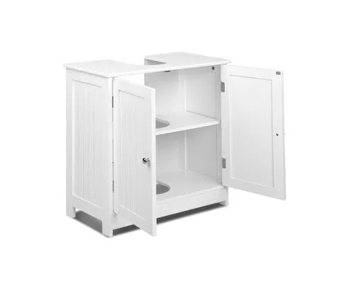 Pedestal Sink Storage Cabinet White