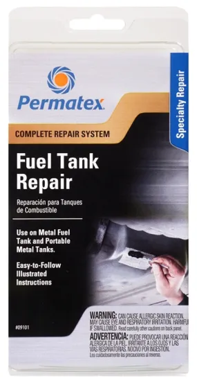 Permatex 09101 Fuel Tank Repair Kit, Liquid, Mild Part-1/Mercaptan Part-2 :CD: QUANTITY: 1