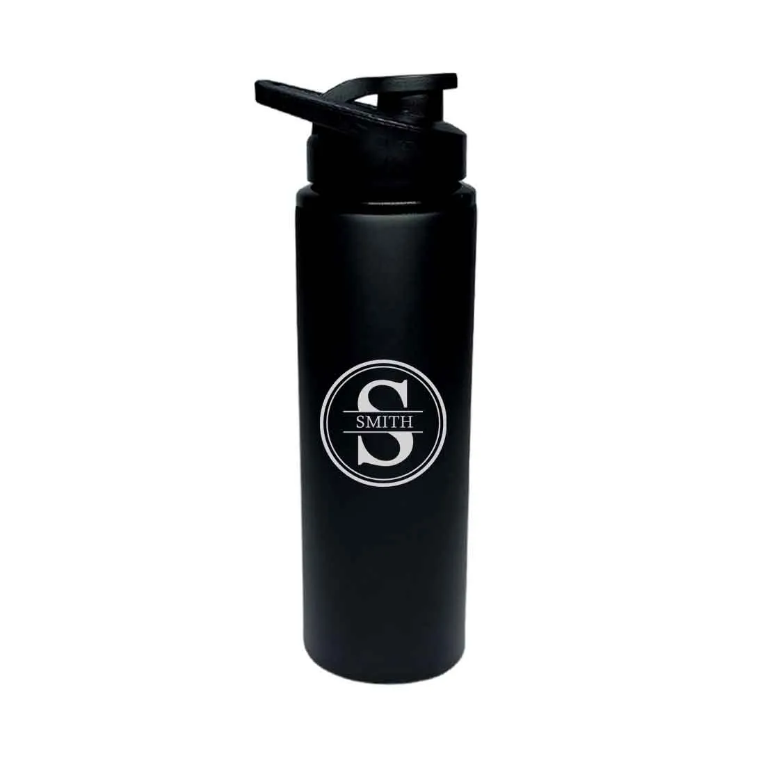 Personalized Sipper Bottle for Office Use Stainless Steel - Initials Name