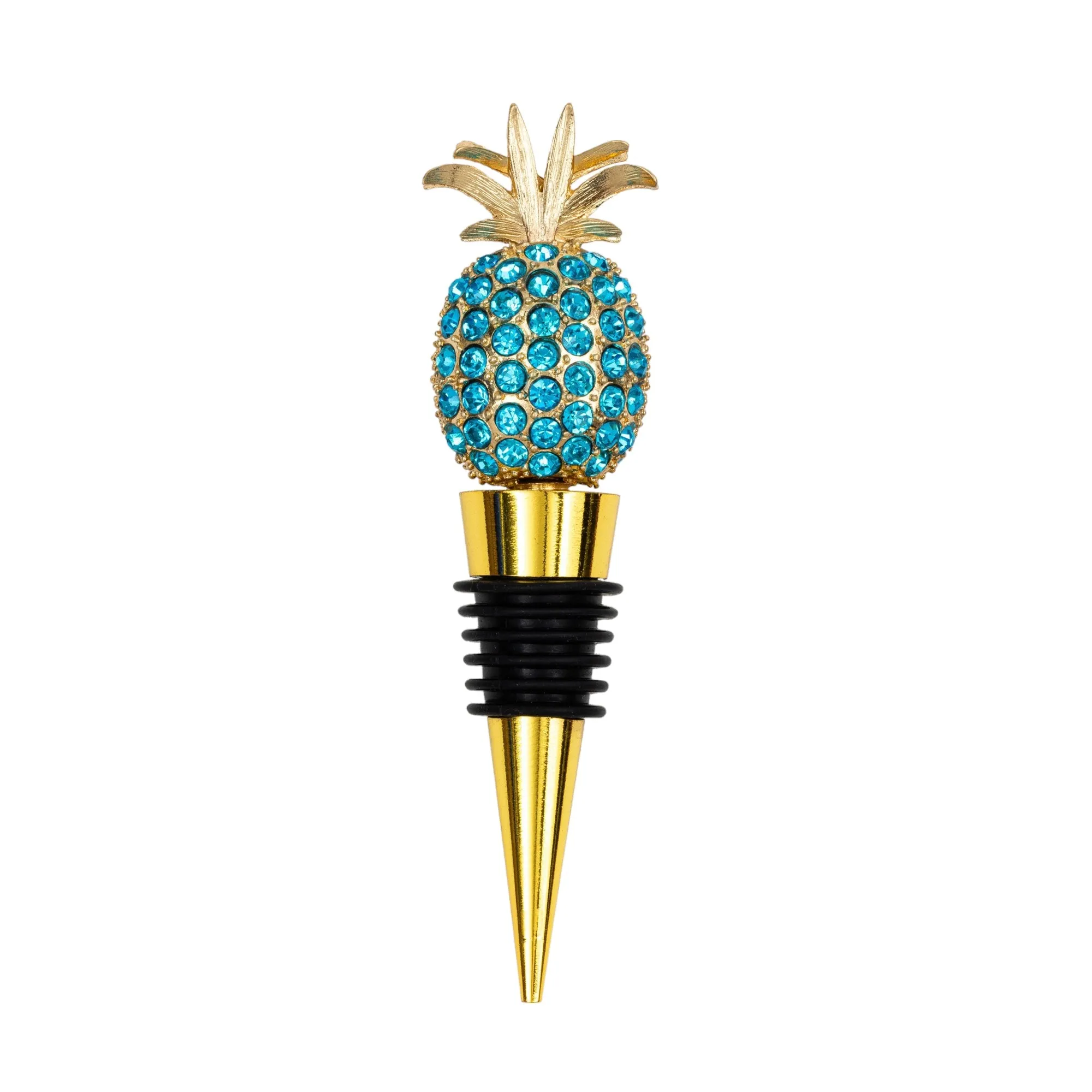 Pineapple Wine Stopper, Turquoise