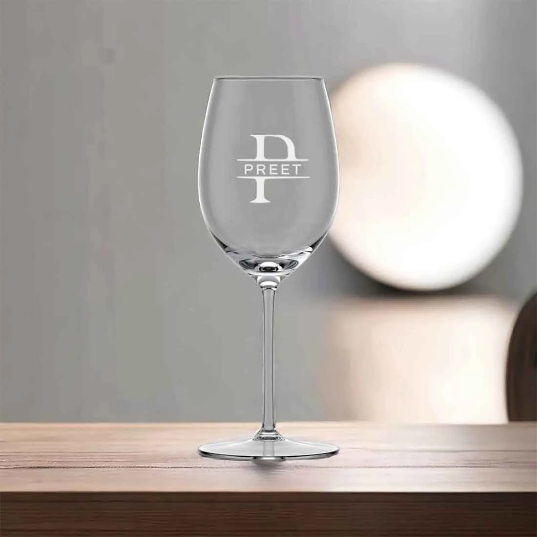 Premium Wine Glass with Name - Custom Engraved Wine Glasses