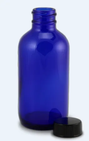 Pure Potent Wow Blue Cobalt Glass Bottle with Cap (120ml)