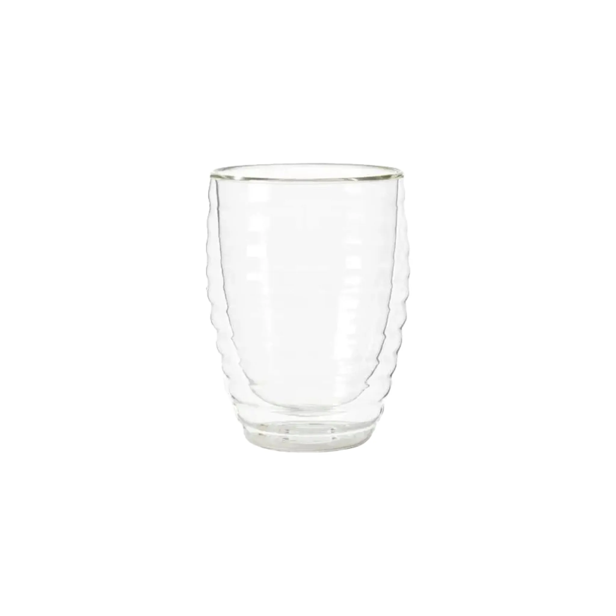 Regent Borosilicate Double Wall Wavy Glass Cup 300ml