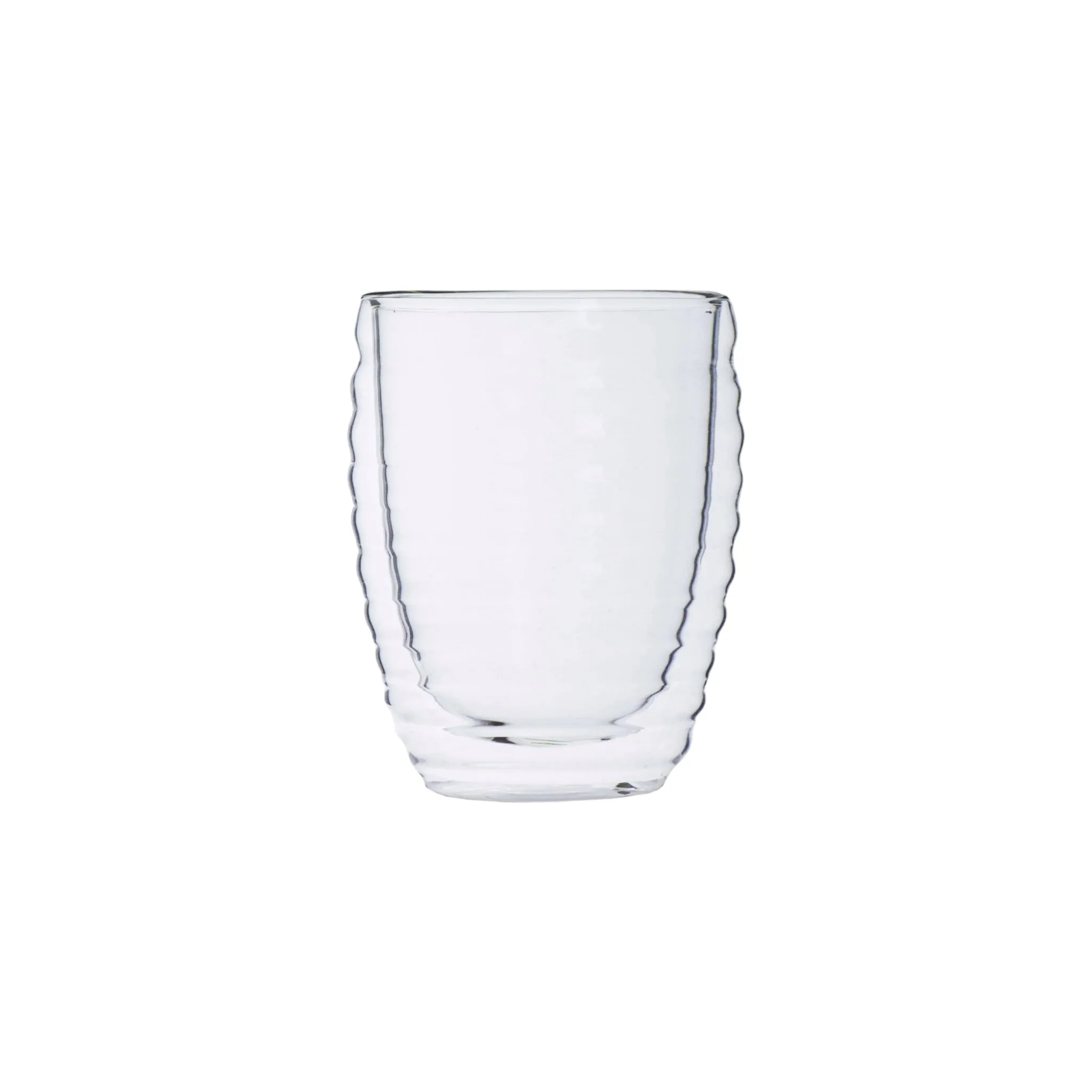 Regent Borosilicate Double Wall Wavy Glass Cup 300ml