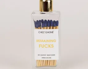 Remaining Fucks - Glass Bottle Matches