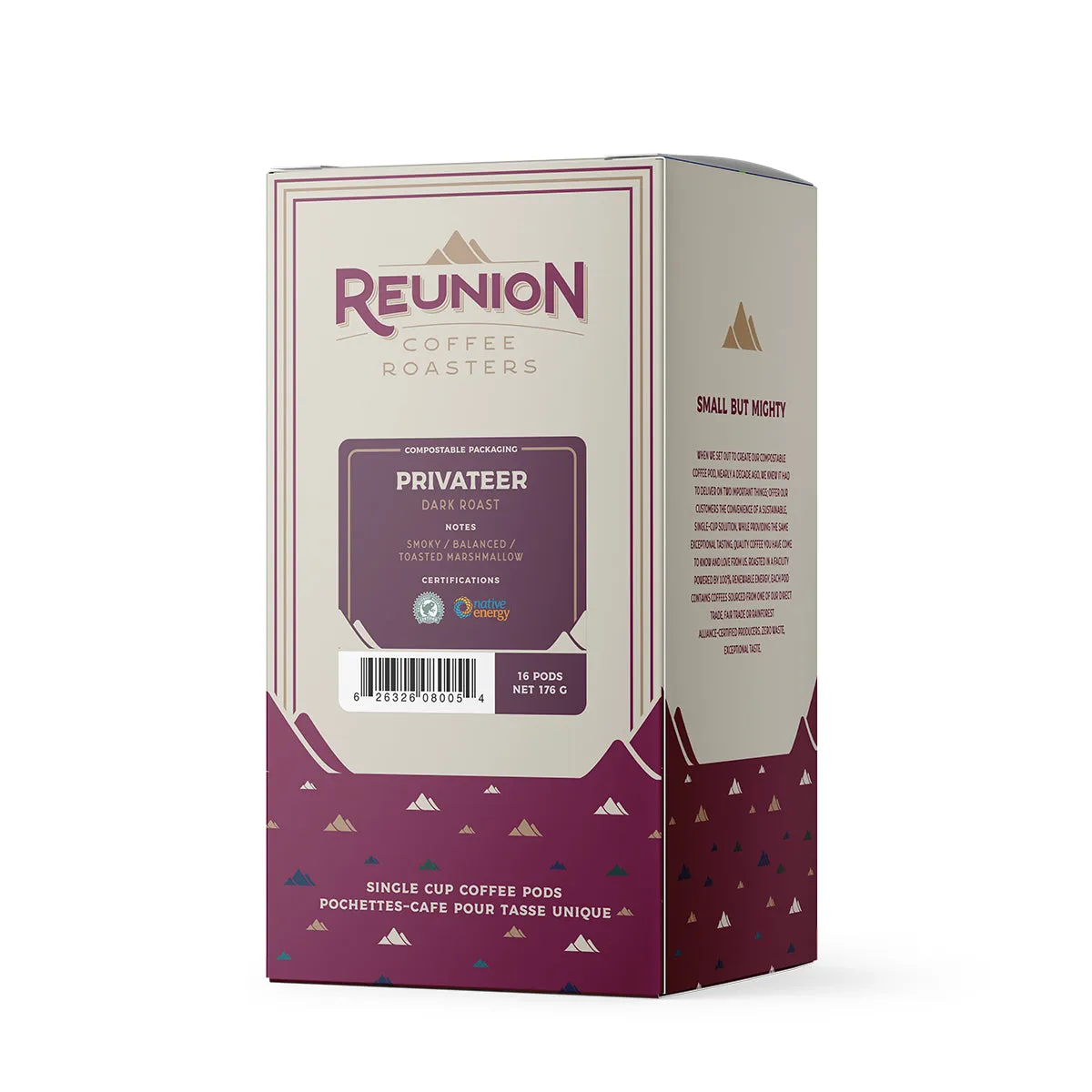 Reunion Coffee Roasters Privateer Dark Coffee Pods 16 Pack