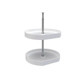 Rev-A-Shelf / 7012-20-11-52 / Polymer D-Shaped 2-Shelf Lazy Susan for Corner Wall Cabinets