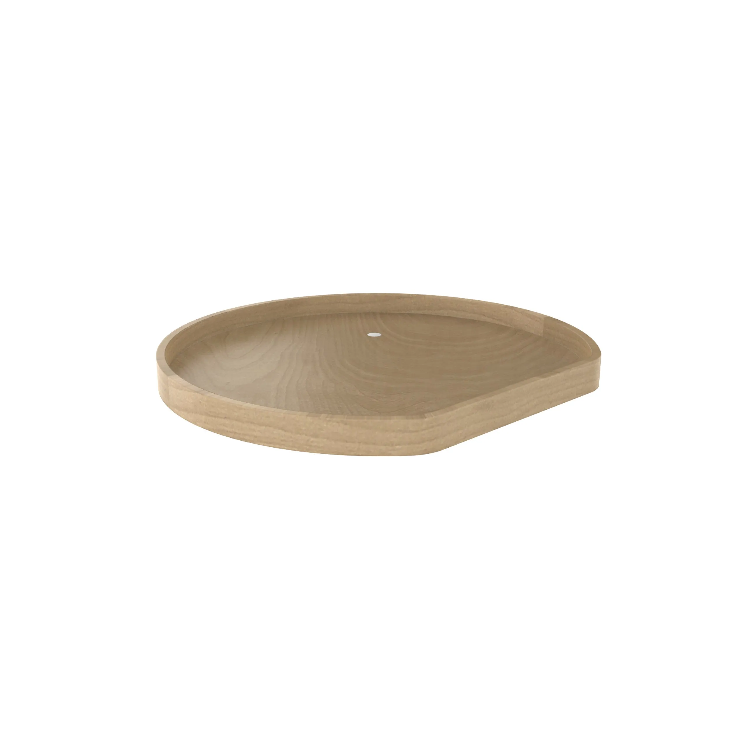 Rev-A-Shelf / LD-4BW-201-28SBS-1 / Banded Wood D-Shaped Lazy Susan Shelf for Corner Base Cabinets w/ Swivel Bearing