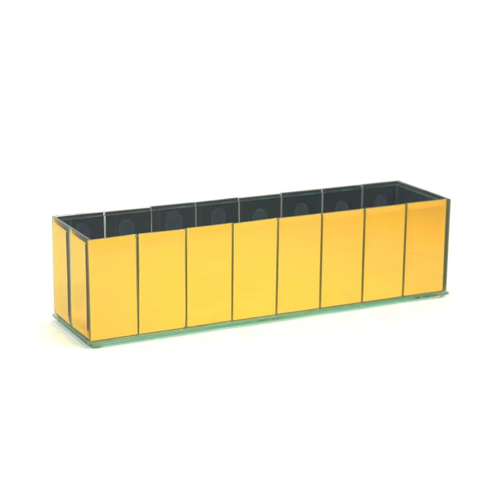 Segmented Mirror Glass Rectangle Planter