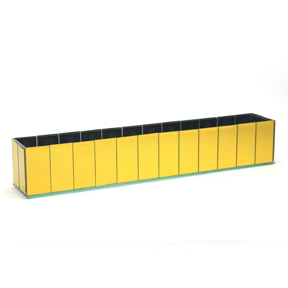 Segmented Mirror Glass Rectangle Planter