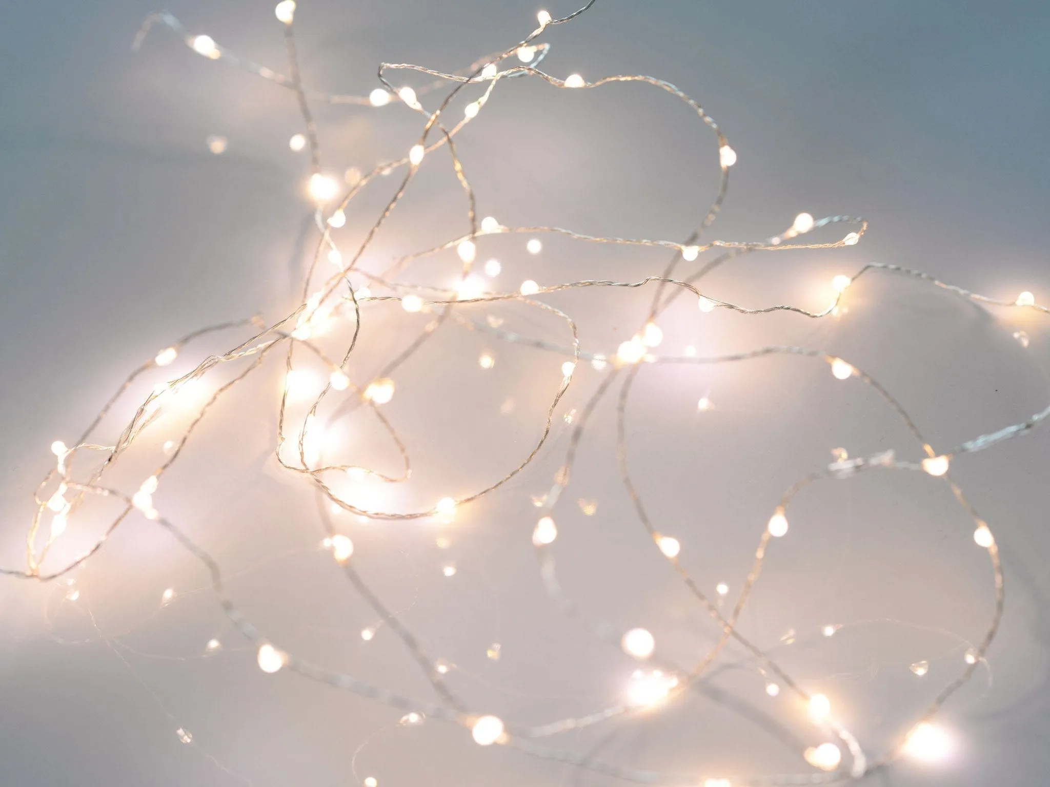 Silver wire fairy string lights - micro drop led 10m - 200 leds