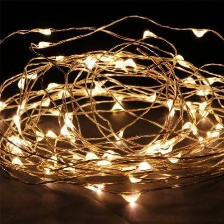 Silver wire fairy string lights - micro drop led 10m - 200 leds