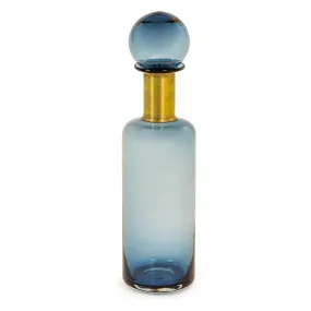 Slim Blue Glass Apothecary Bottle