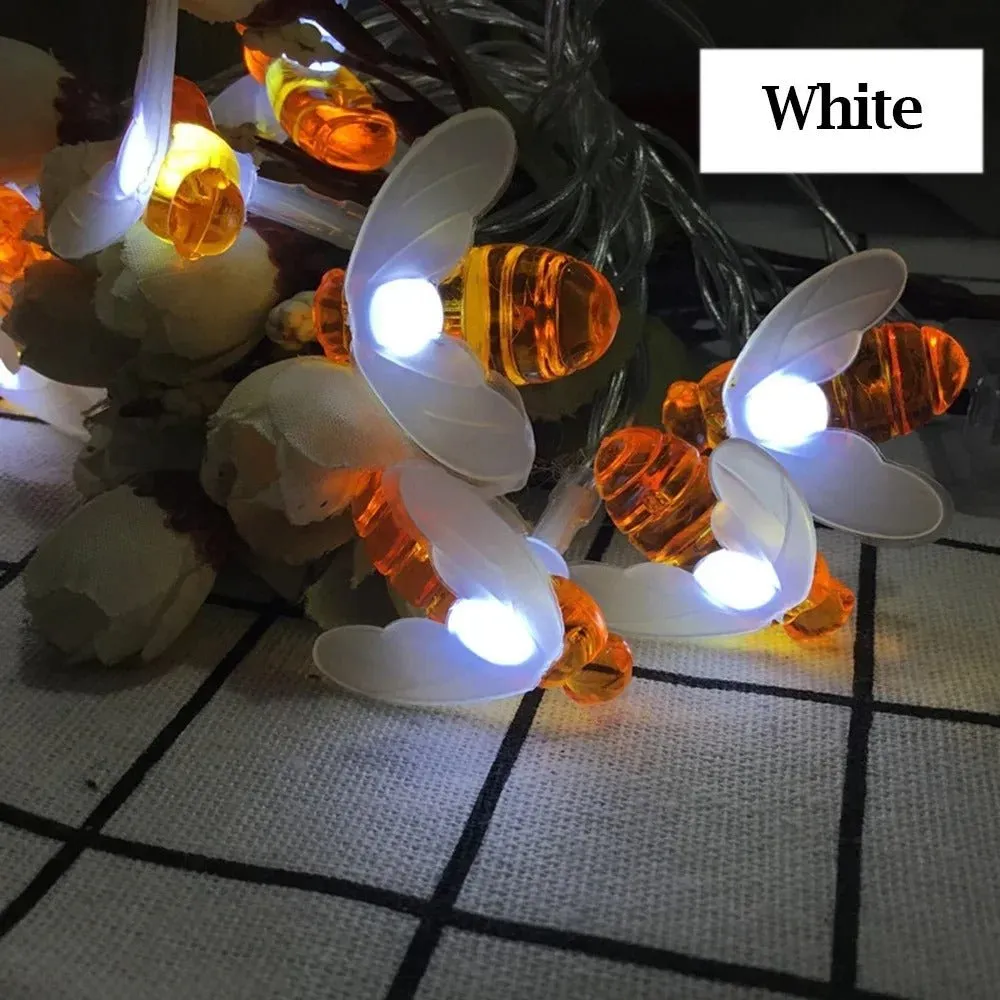 Solar Bee String Light - Waterproof Lights for Garden, Christmas, Wedding, Party Outdoor Lighting