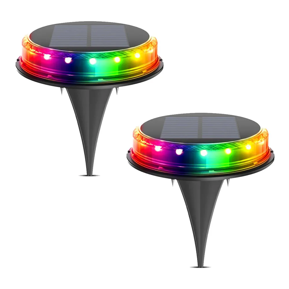 Solar Powered LED Ground Stake Lawn Lights-Solar Powered