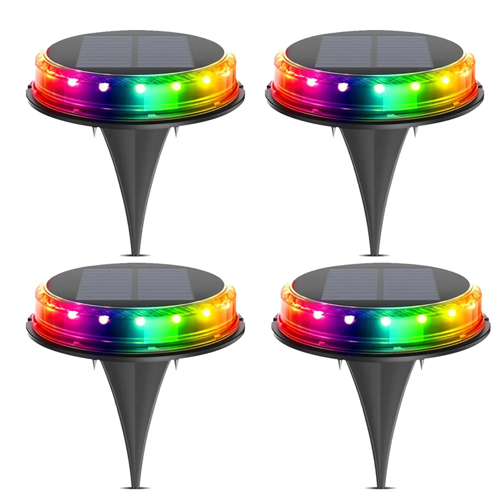 Solar Powered LED Ground Stake Lawn Lights-Solar Powered