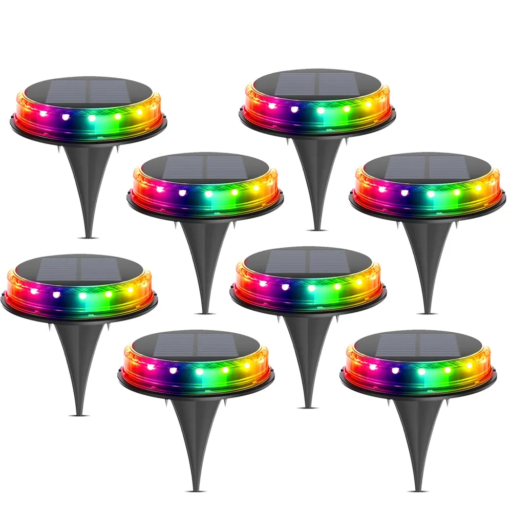 Solar Powered LED Ground Stake Lawn Lights-Solar Powered