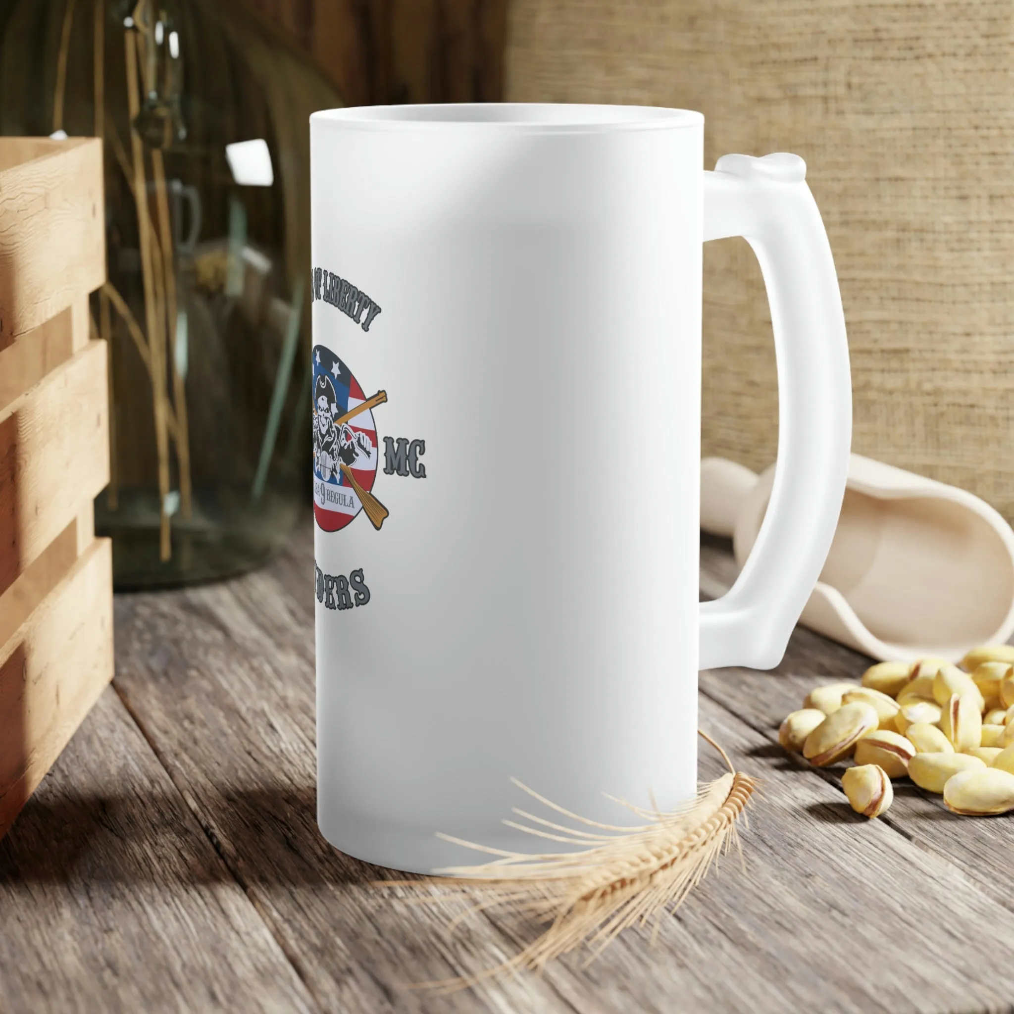 Sons Of Liberty | Frosted Glass Beer Mug