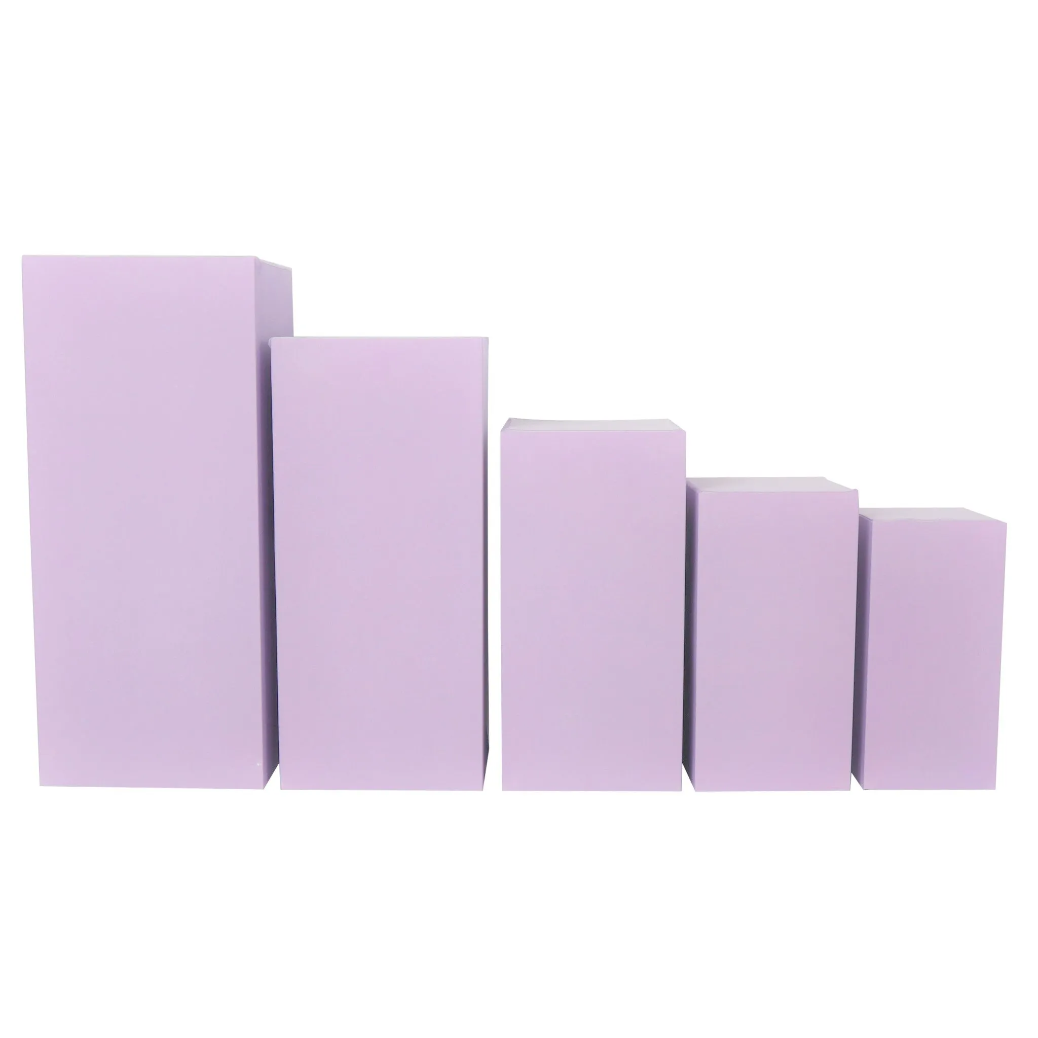 Spandex Covers for Square Metal Pillar Pedestal Stands 5 pcs/set - Lavender