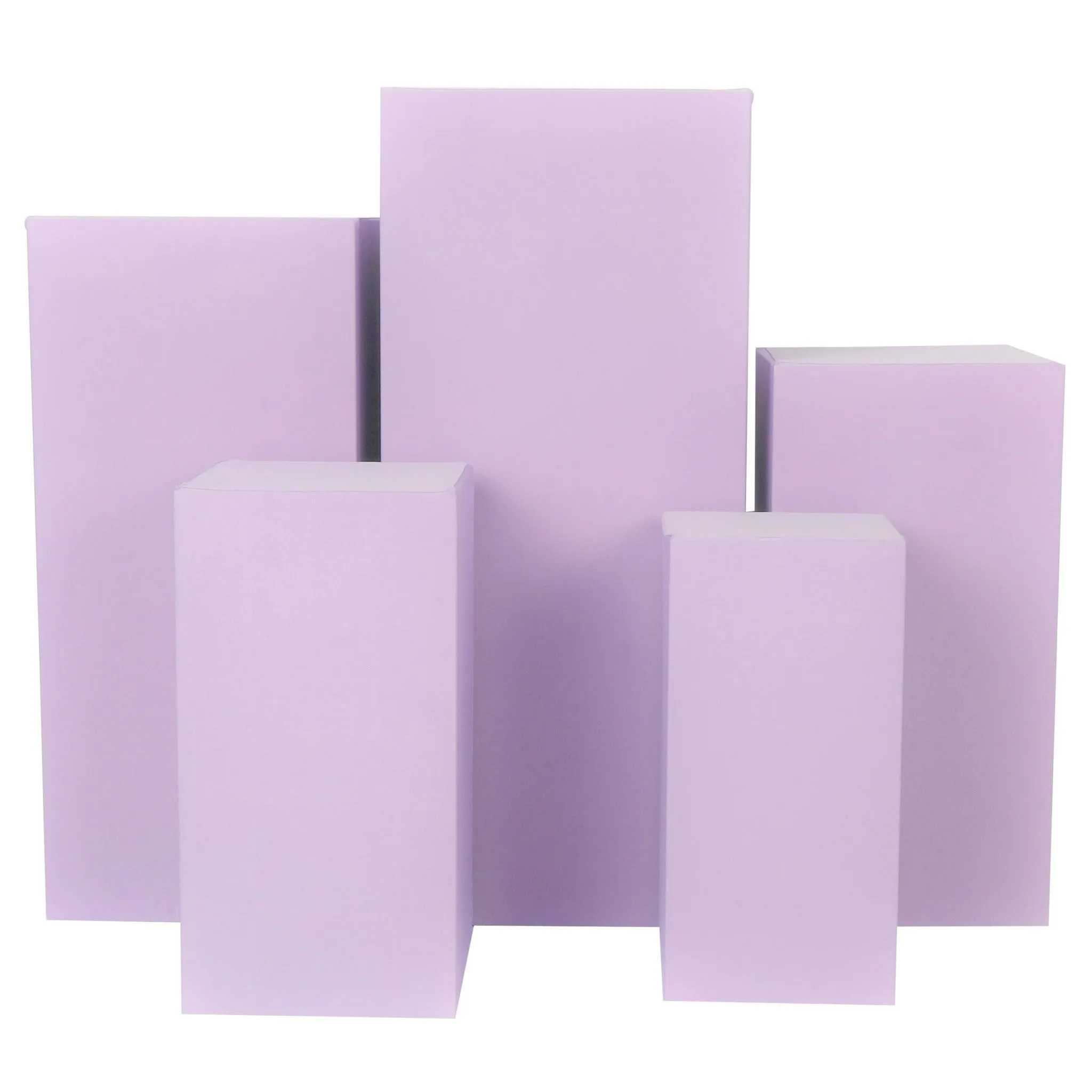 Spandex Covers for Square Metal Pillar Pedestal Stands 5 pcs/set - Lavender