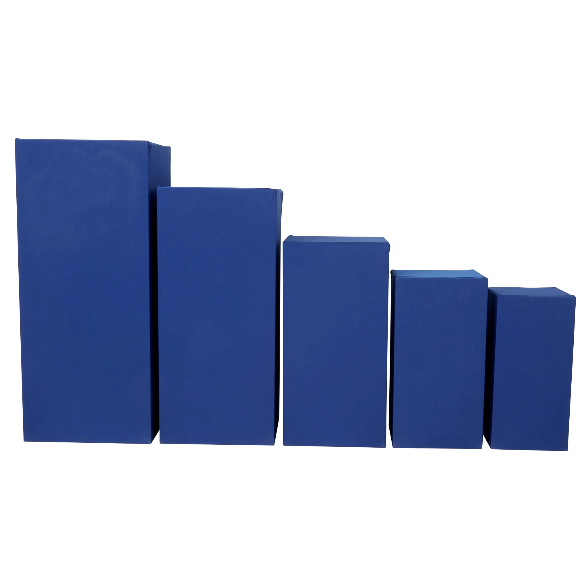 Spandex Covers for Square Metal Pillar Pedestal Stands 5 pcs/set - Royal Blue