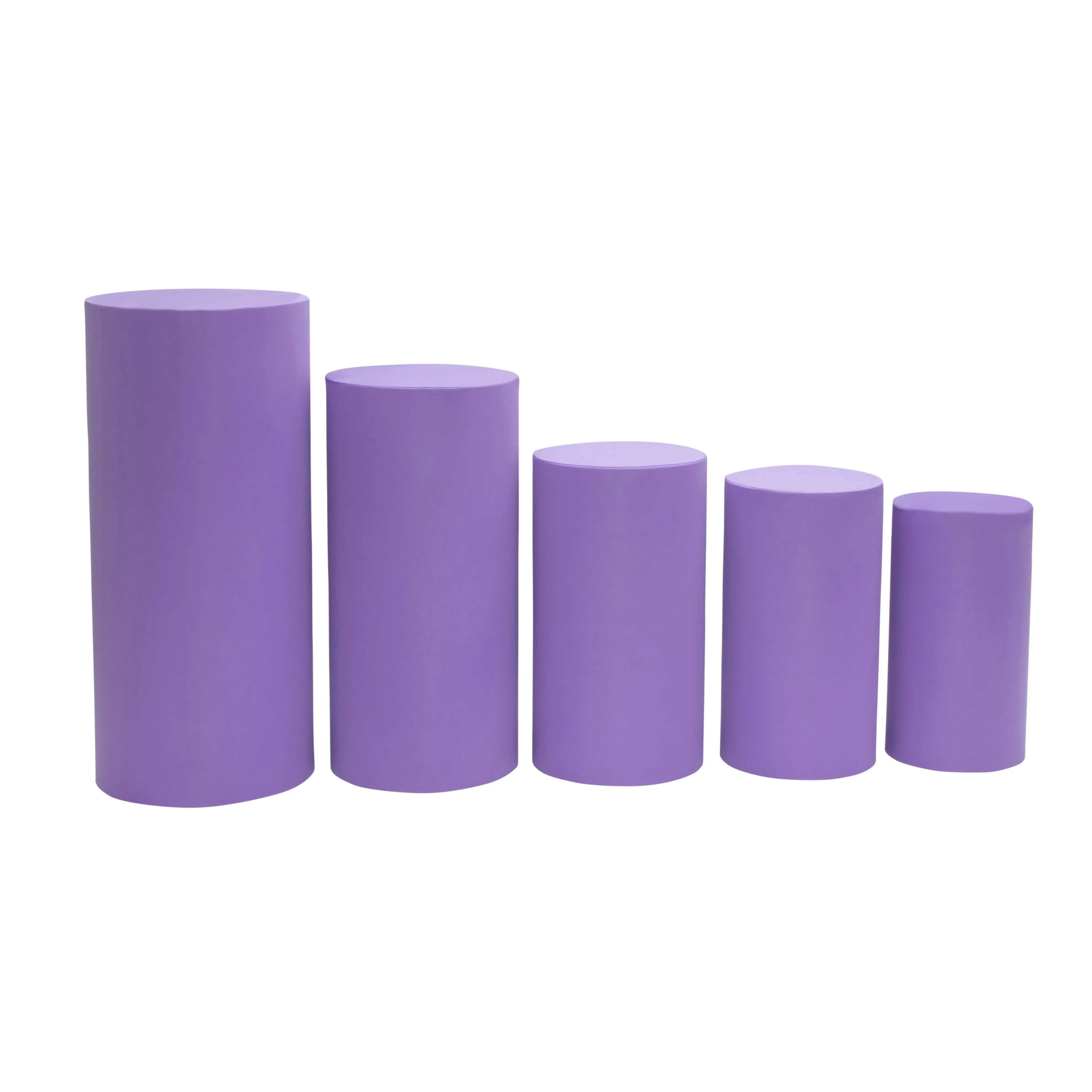 Spandex Pillar Covers for Metal Cylinder Pedestal Stands 5 pcs/set - Lavender