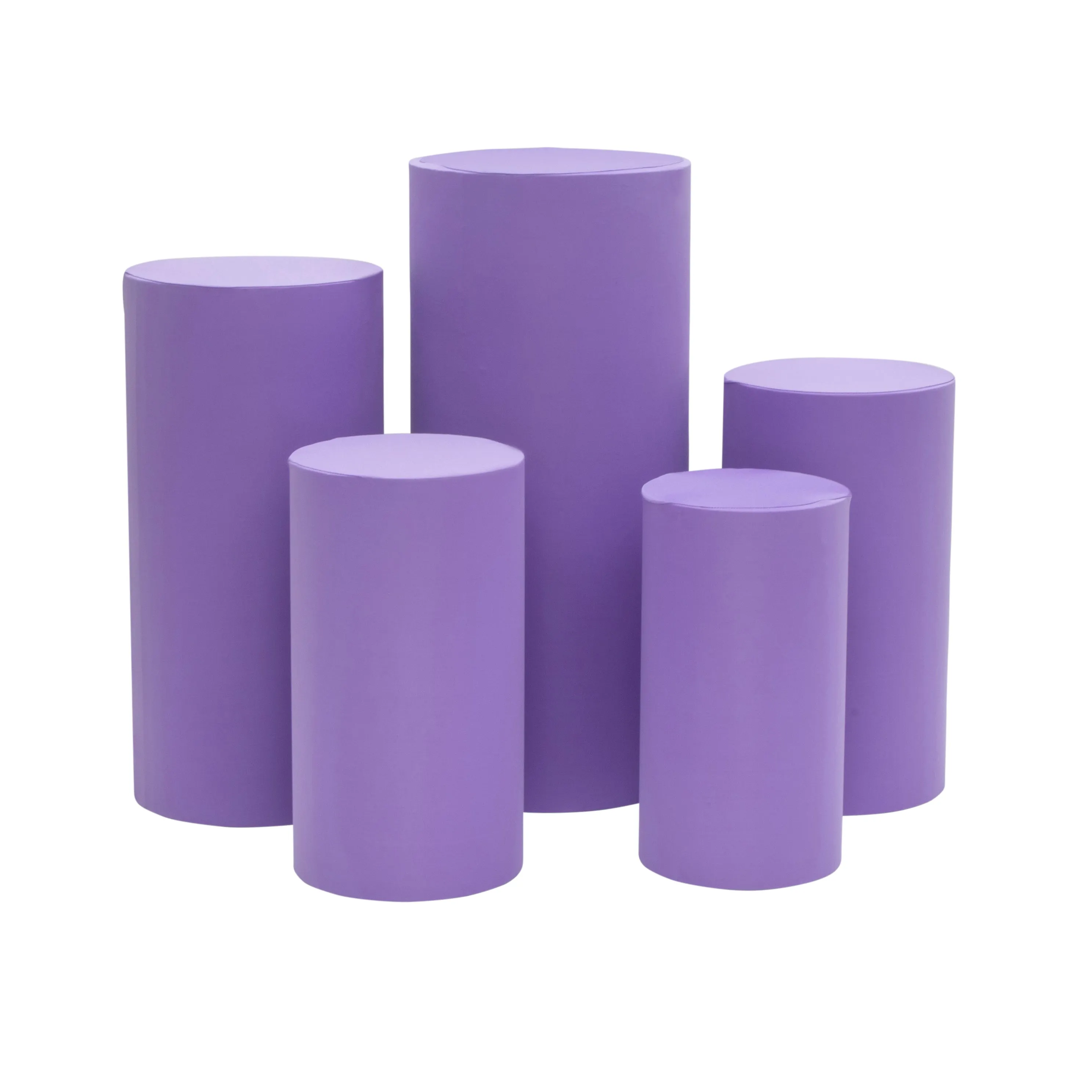 Spandex Pillar Covers for Metal Cylinder Pedestal Stands 5 pcs/set - Lavender