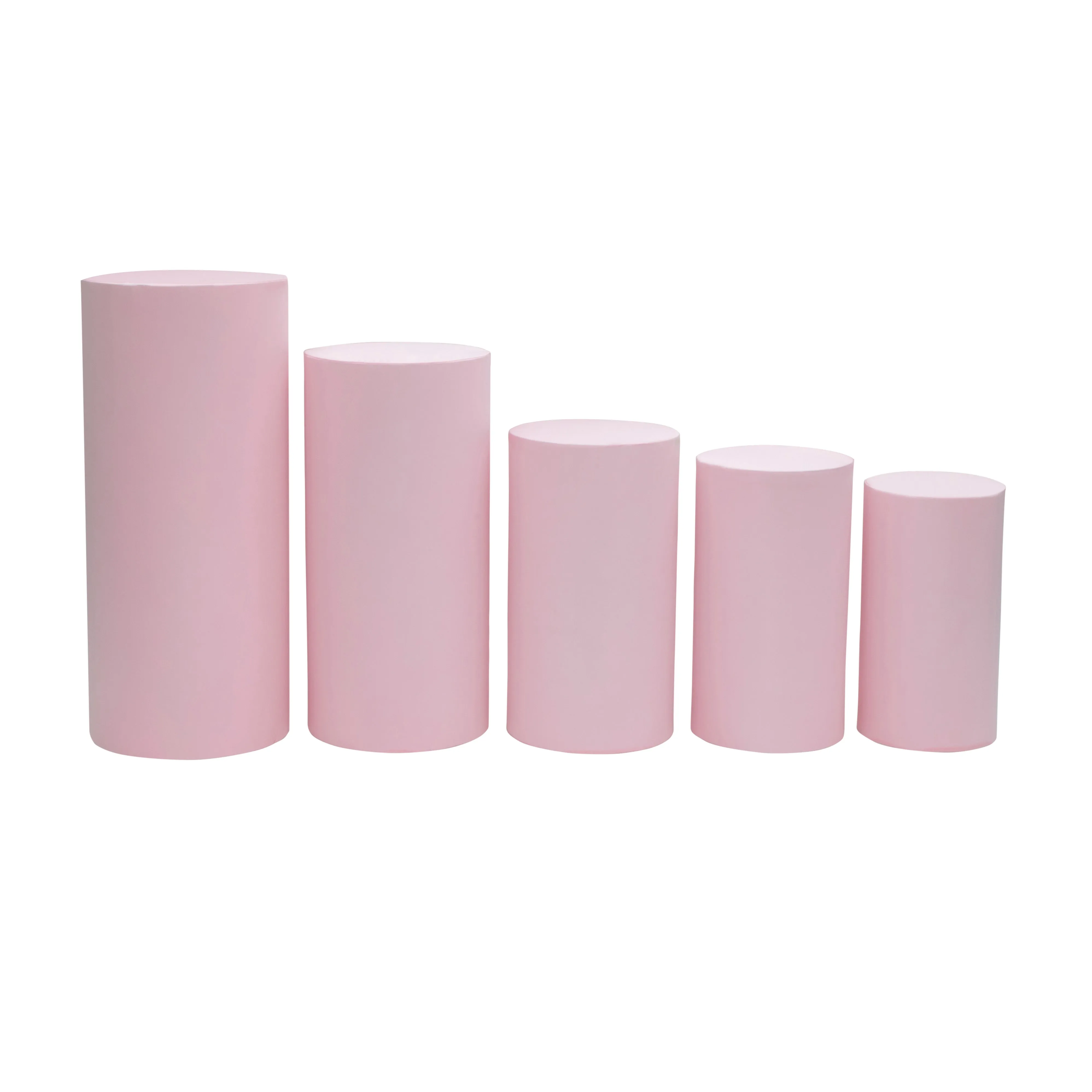 Spandex Pillar Covers for Metal Cylinder Pedestal Stands 5 pcs/set - Pink