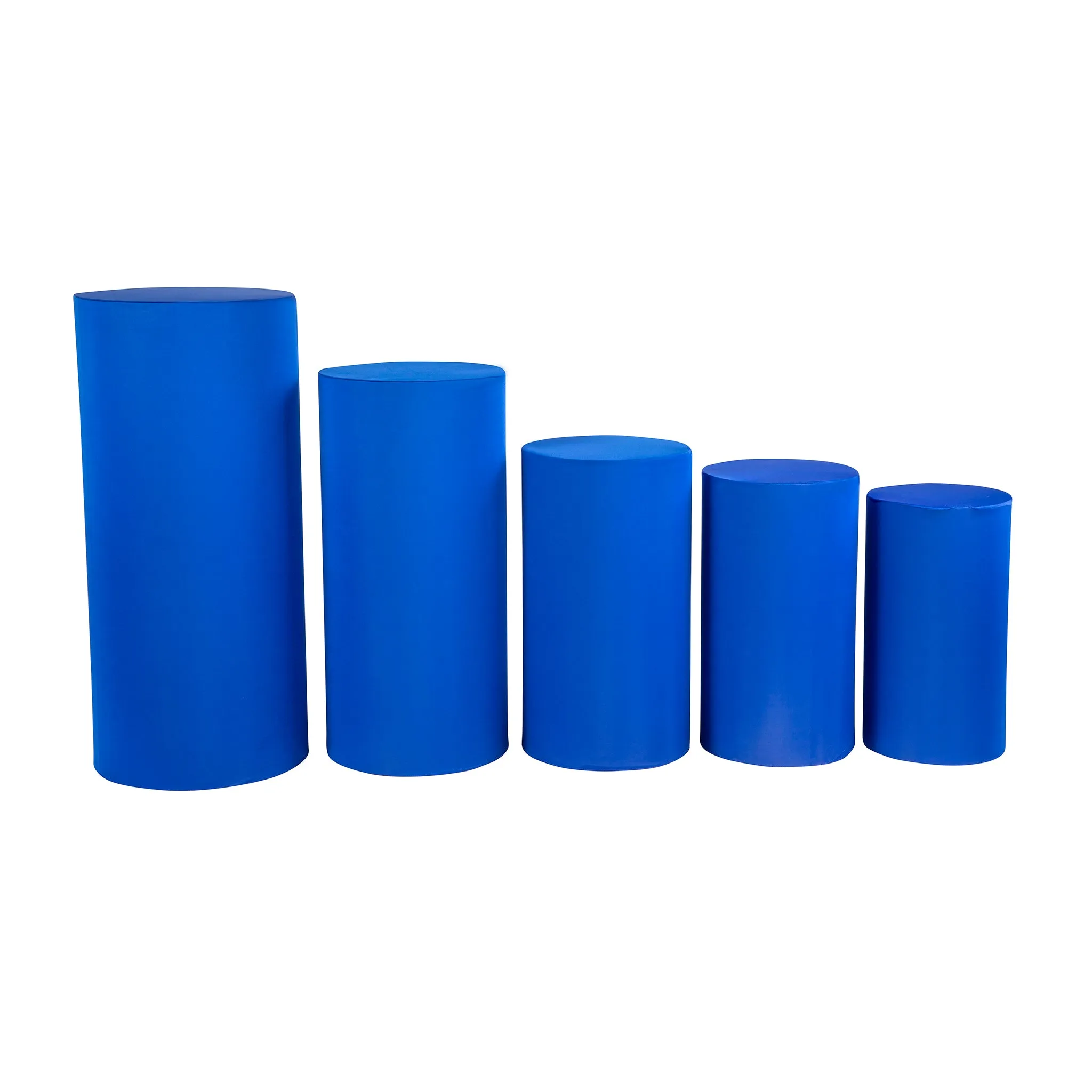 Spandex Pillar Covers for Metal Cylinder Pedestal Stands 5 pcs/set - Royal Blue