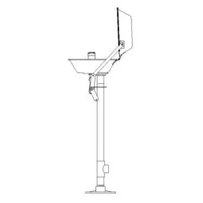 Speakman SE-491-CV Round bowl eye/face wash Pedestal mounted, SS bowl, equipped w/SS cover