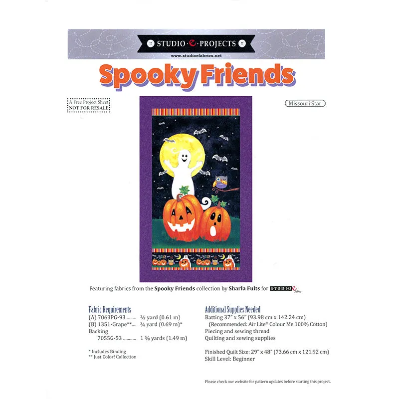 Spooky Friends Quilt Kit