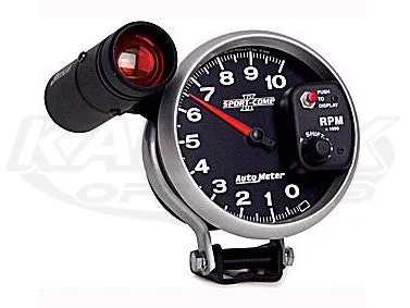 Sport-Comp II 5" Pedestal Mount Tachometer 10,000 RPM w/ Amber Shift Light