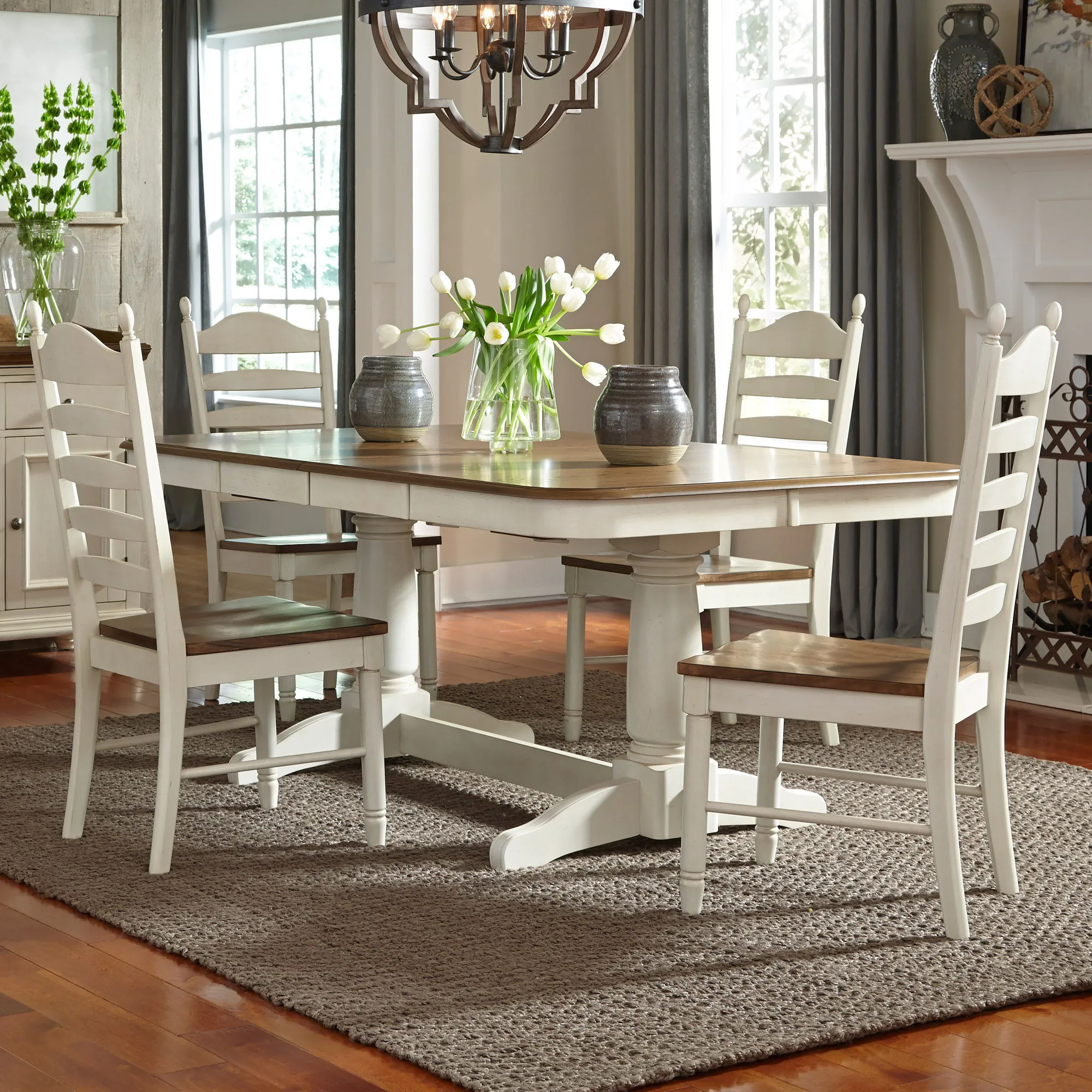 Springfield - Double Pedestal Table Set