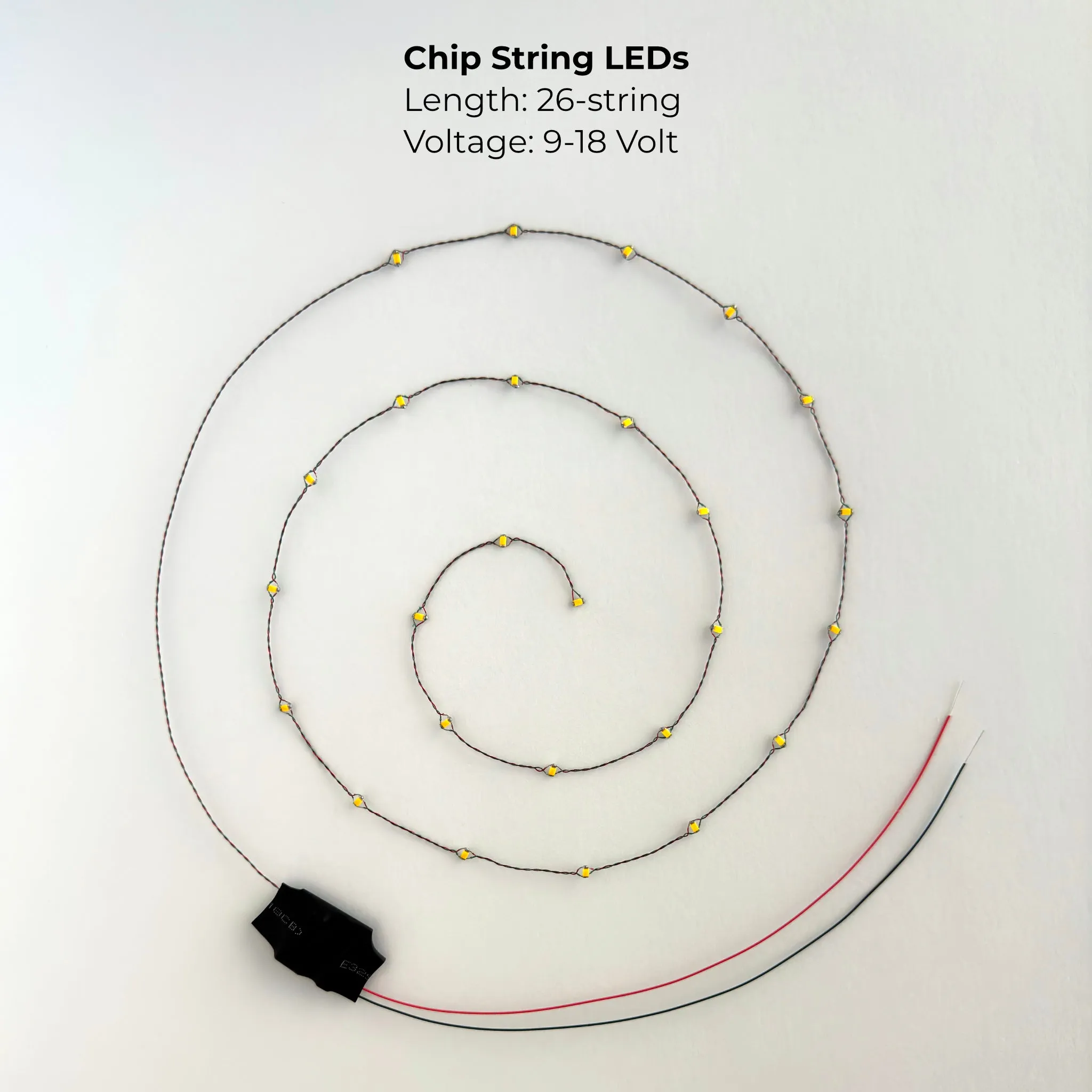 String of LED lights Chip Size