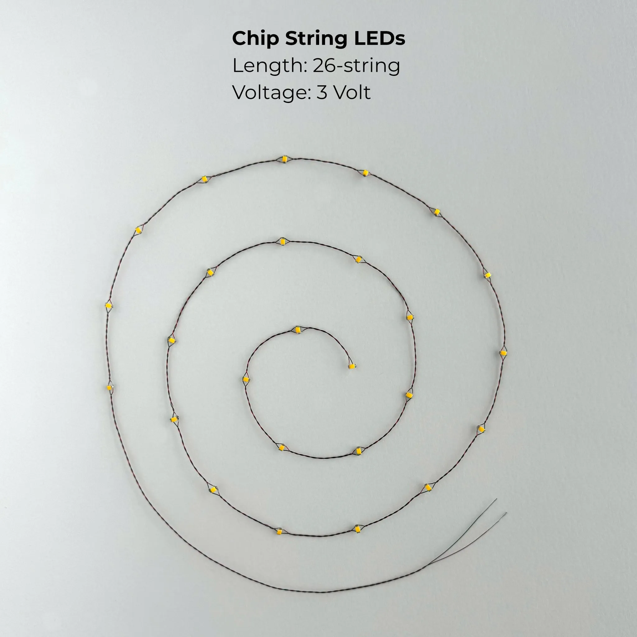 String of LED lights Chip Size