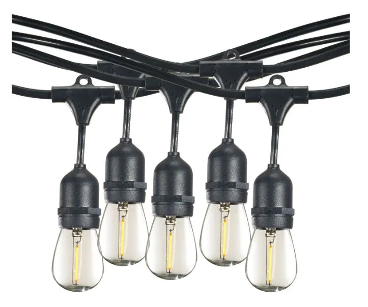 STRING10L/14FT/16IN/E26/BLACK/LED/S14 14' S14 BLK LED Bulbrite 812143