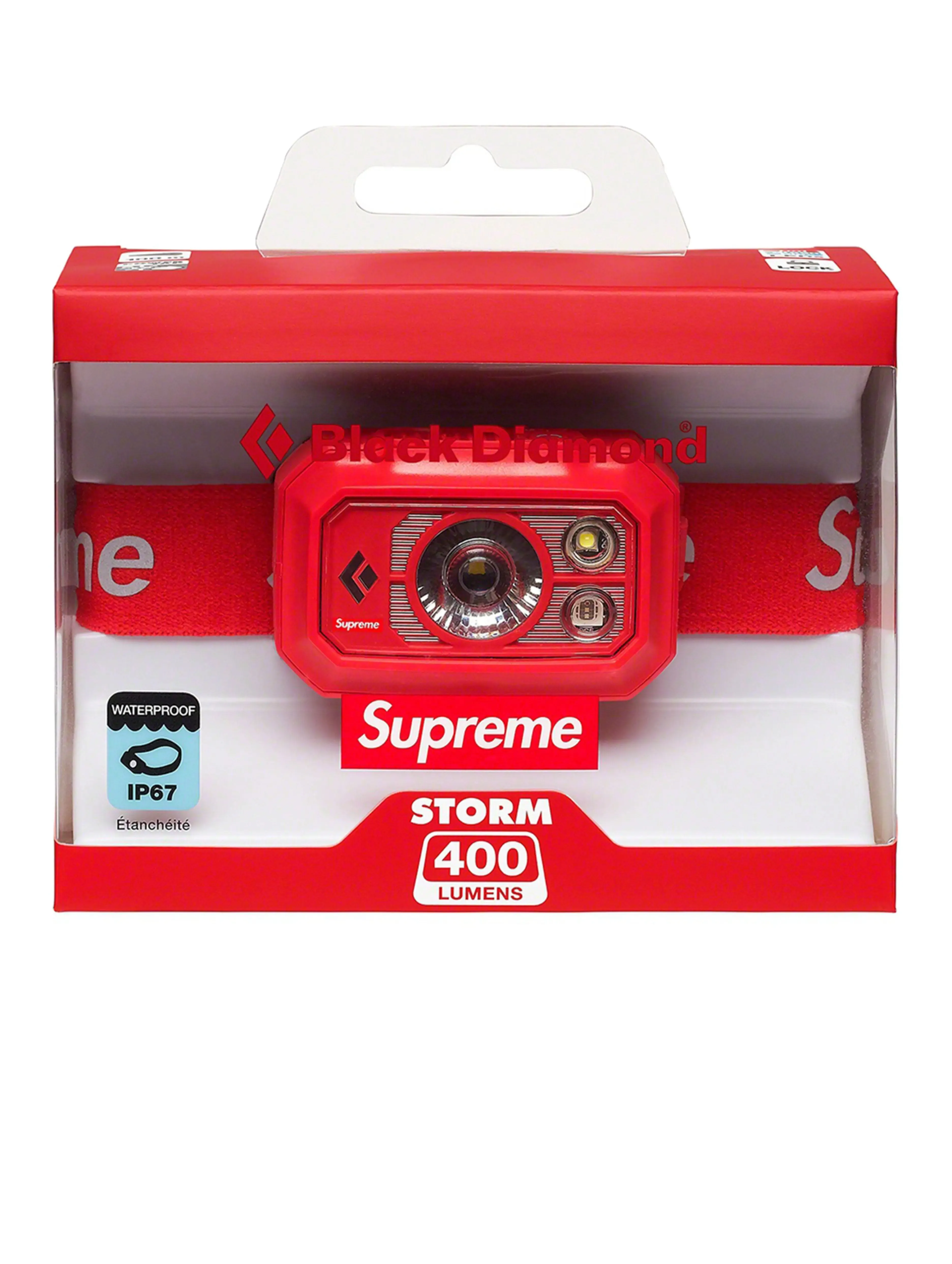 Supreme X Black Diamond Storm 400 Headlamp Red [FW20]