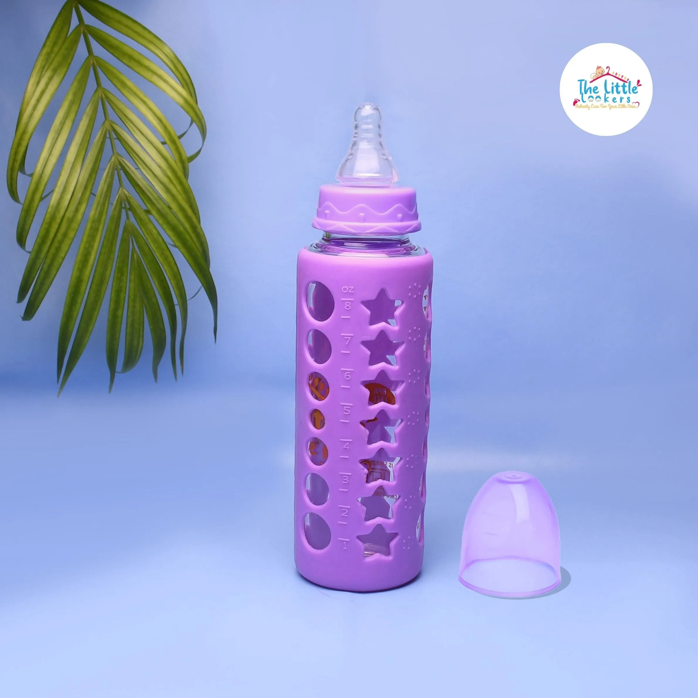 The Little Lookers High Borosilicate Glass Feeding Bottle for Baby/Feeder for Newborn | Super Soft Flow Control & Anti Colic Nipple for Infants/Toddlers