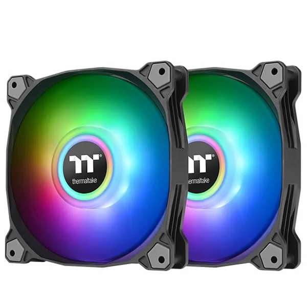 Thermaltake | Pure Duo 14 | ARGB Sync Radiator Fan 2 Pack - Black