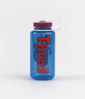 Tired Bloody Tired Nalgene Water Bottle - Clear Blue