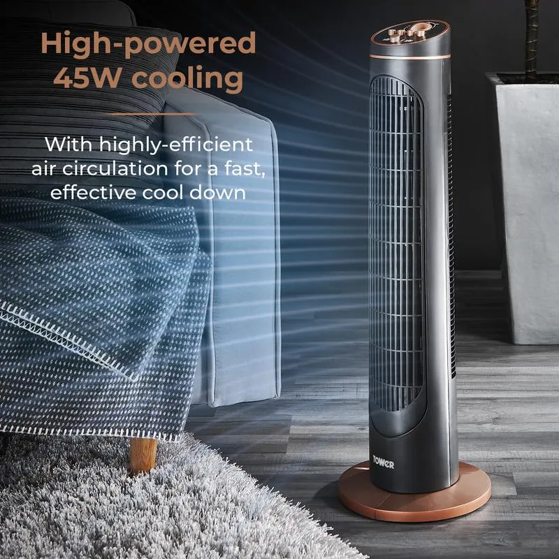 Tower Cavaletto Tower Fan 29"  - Black