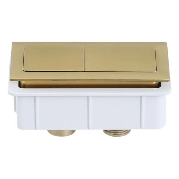 Turner Hastings Rectangle Brushed Brass Flush Button