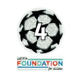 UEFA 2021-24 Ajax Champion League YOUTH Patch Set (Foundation Patch Included)