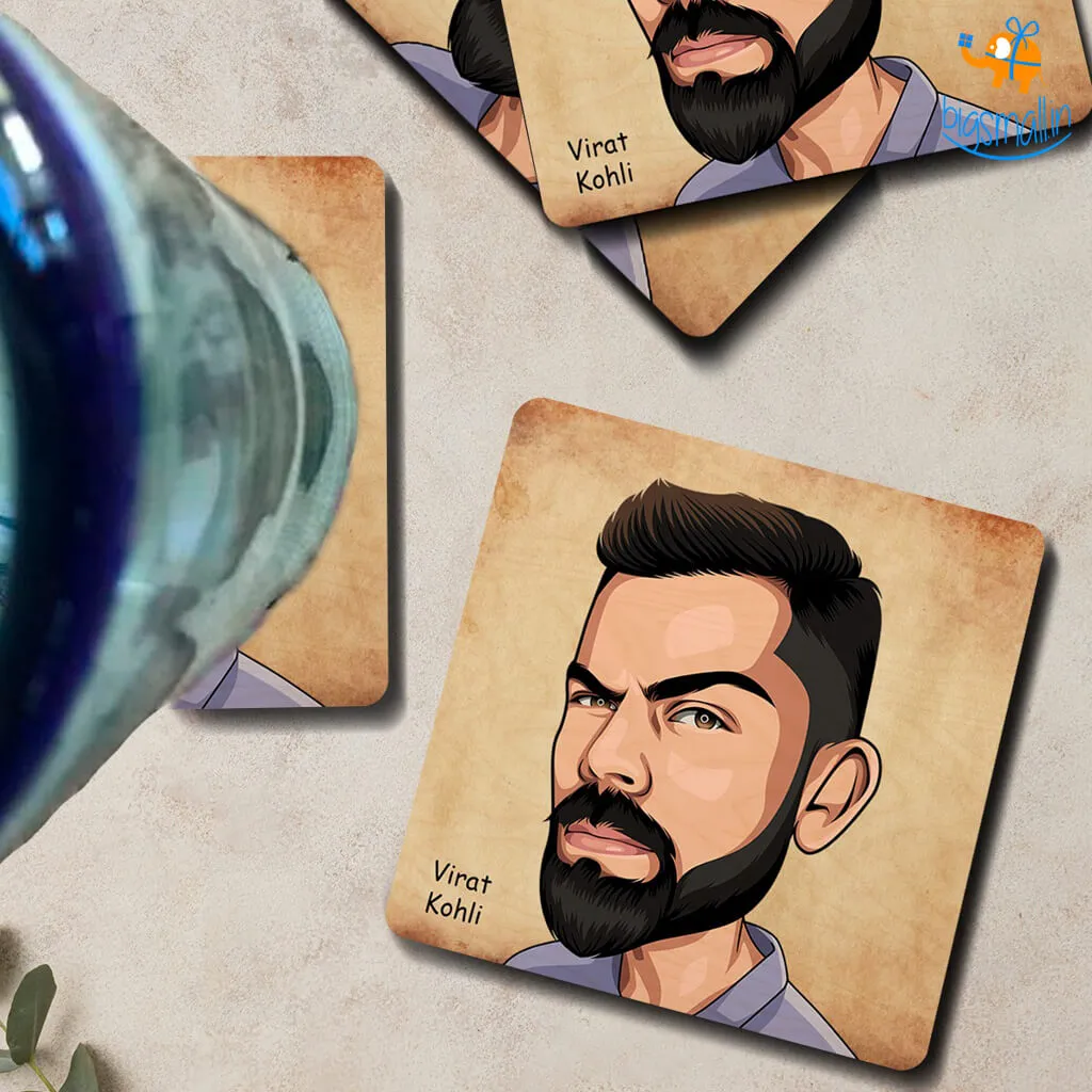 Virat Kohli Wooden Coasters