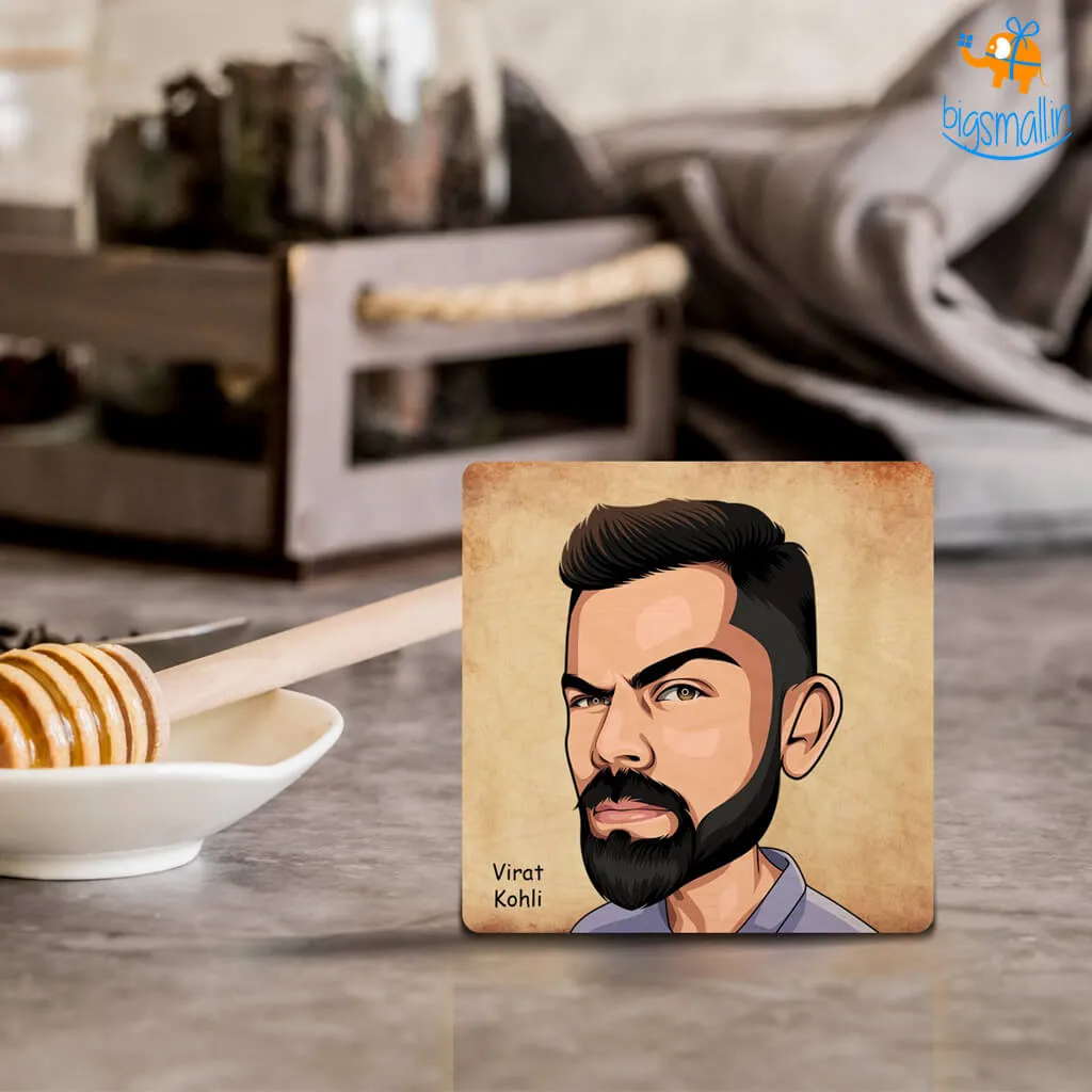 Virat Kohli Wooden Coasters