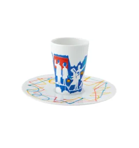 Vista Alegre Escape Goat Coffee Cup with Saucer I - Set of 2