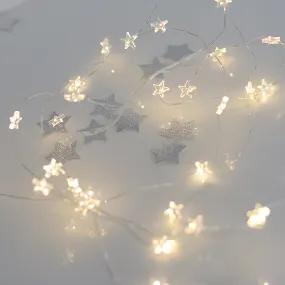 Wire star fairy string led lights - micro drop led 2m - 40 leds -Fairy Led string lights - micro drop led 2m - 40 leds -Battery Operated